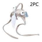 Cat Toy Hands-Free Feather Teaser Adjustable Fit