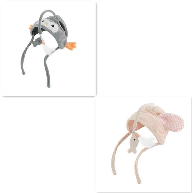 Cat Toy Hands-Free Feather Teaser Adjustable Fit