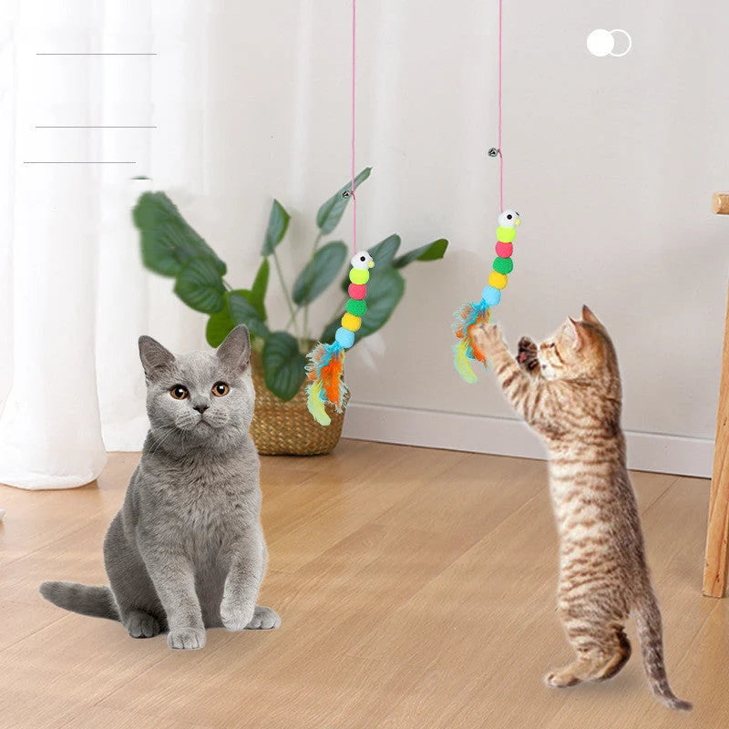 Cat Toy Hanging Elastic Plush 6 Ft