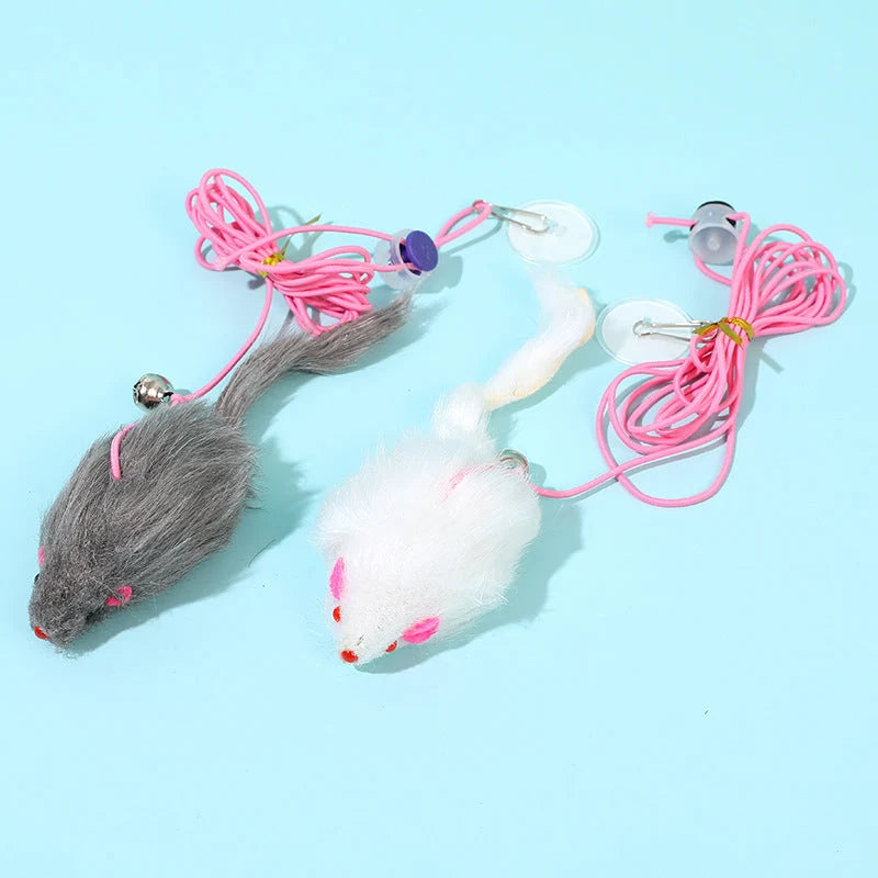 Cat Toy Hanging Elastic Plush 6 Ft