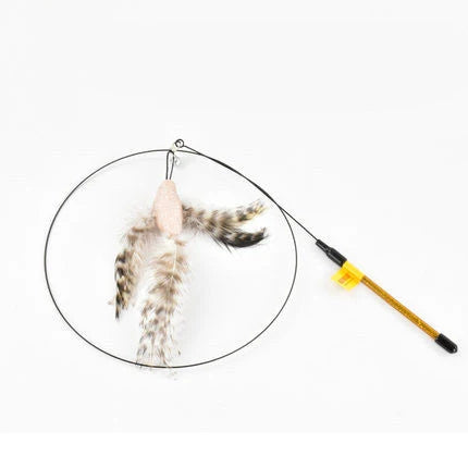 Cat Toy Interactive Feather Wand 24 Inch