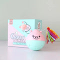 Cat Toy Interactive Rubber Tumbler Replaceable Pompoms