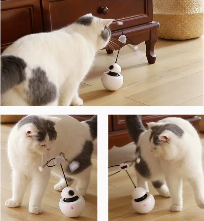Cat Toy Robotic Tumbler With Laser & Auto-Off