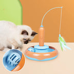 Cat Toy Rotating Feather 2-in-1 Battery-Operated