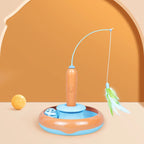 Cat Toy Rotating Feather 2-in-1 Battery-Operated