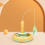 Cat Toy Rotating Feather 2-in-1 Battery-Operated