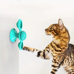 Cat Toy Rotating Windmill Motion-Activated LED Dental Care