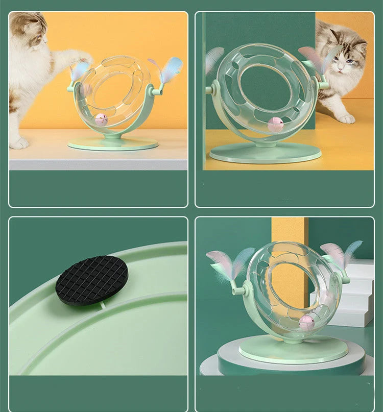 Cat Toy Self-Healing Bite-Resistant 360-Degree Turntable