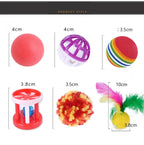 Cat Toy Set 22-Piece Foldable Tunnel & Feather Wands
