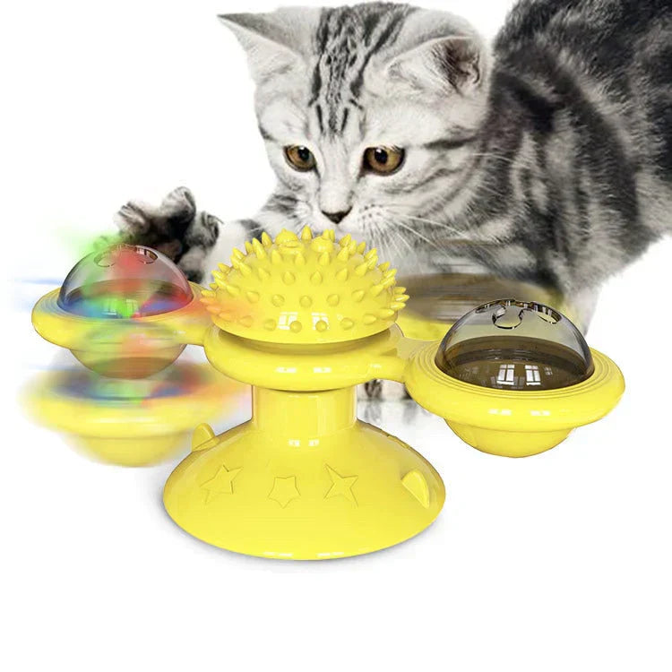 Cat Toy Suction Cup Catnip & Glow Ball