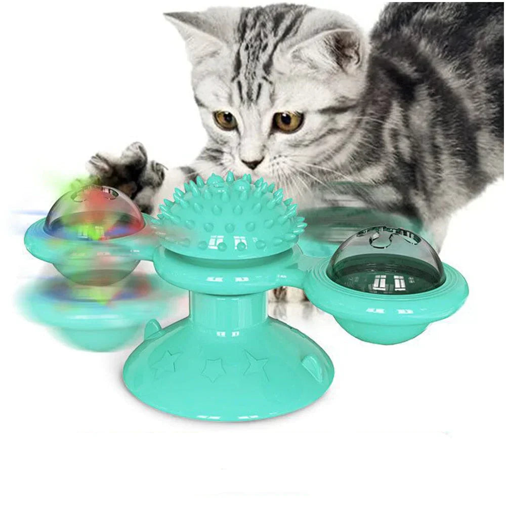 Cat Toy Suction Cup Catnip & Glow Ball