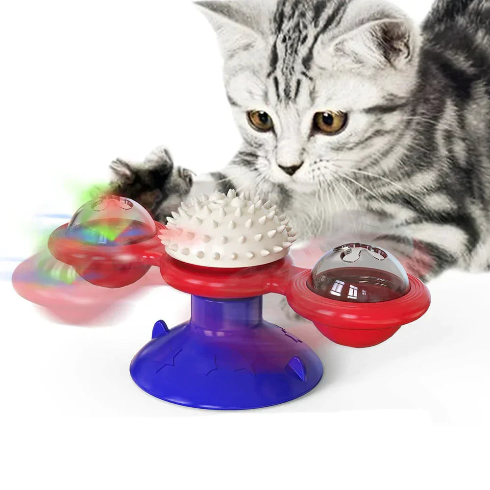 Cat Toy Suction Cup Catnip & Glow Ball