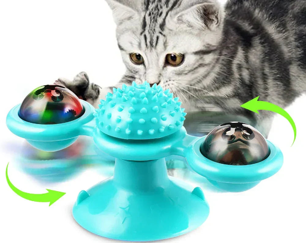 Cat Toy Suction Cup Catnip & Glow Ball