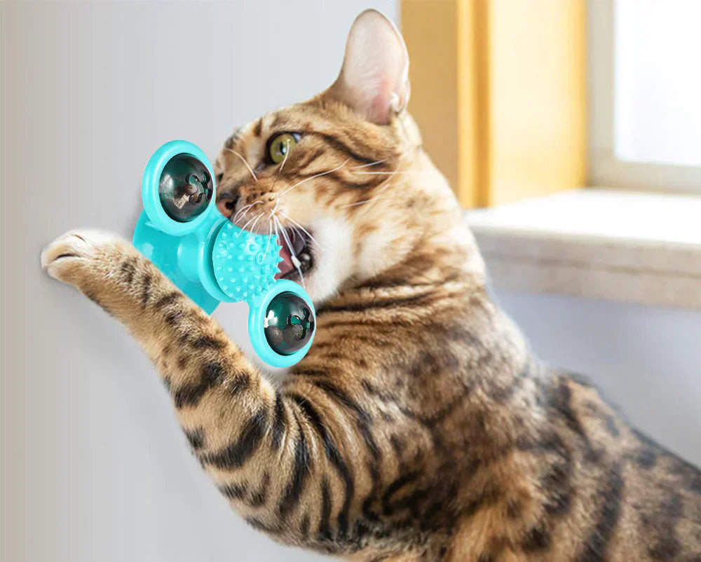 Cat Toy Suction Cup Catnip & Glow Ball