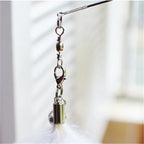 Cat Toy Telescopic Wand 80cm Reach Interchangeable Heads