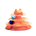 Cat Toy Tower Multi-Level Turntable & Spring Wand