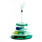 Cat Toy Tower Multi-Level Turntable & Spring Wand