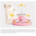 Cat Toy Treat-Dispensing Turntable Anti-Skid Base