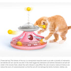 Cat Toy Treat-Dispensing Turntable Anti-Skid Base