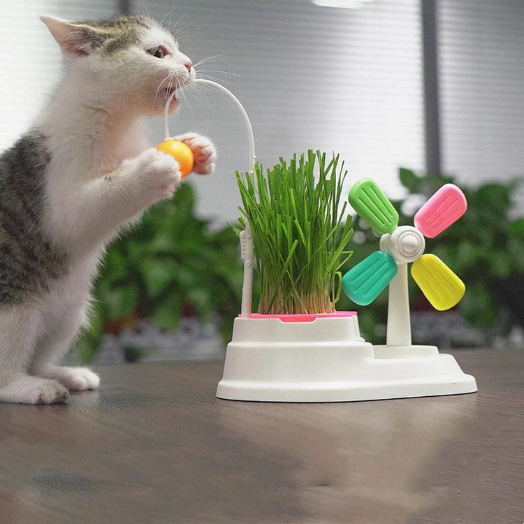 Cat Toy Windmill Design & Bendable Pulling Stick