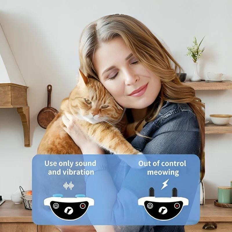 Cat Training Collar Progressive Vibration Rechargeable 20-Day