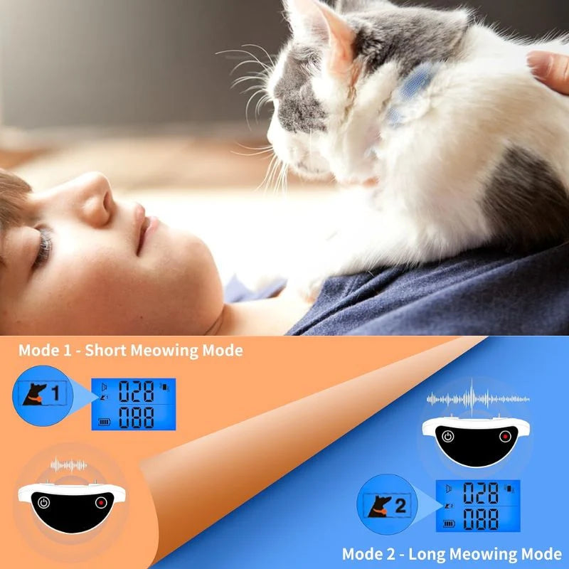 Cat Training Collar Progressive Vibration Rechargeable 20-Day