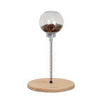 Cat Treat Dispenser Solid Wood Adjustable Portion Control