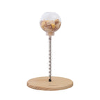 Cat Treat Dispenser Solid Wood Adjustable Portion Control