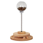 Cat Treat Dispenser Solid Wood Adjustable Portion Control