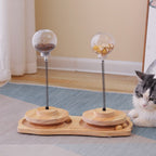 Cat Treat Dispenser Solid Wood Adjustable Portion Control