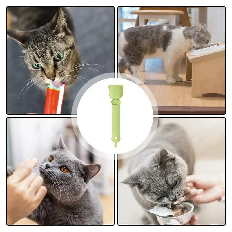Cat Treat Spoon Squeeze Dispenser Comfortable Grip