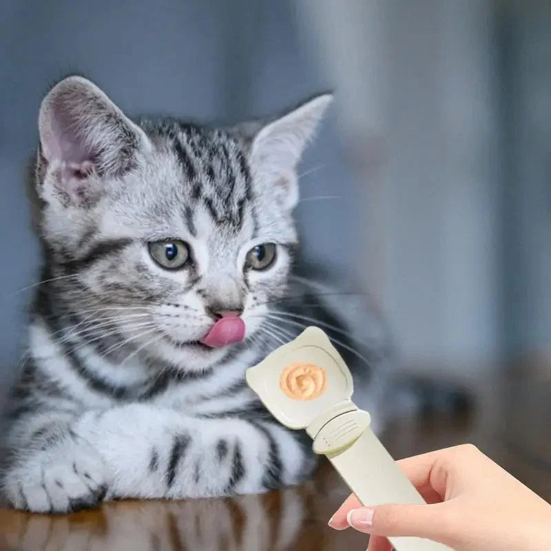 Cat Treat Spoon Squeeze Dispenser Comfortable Grip