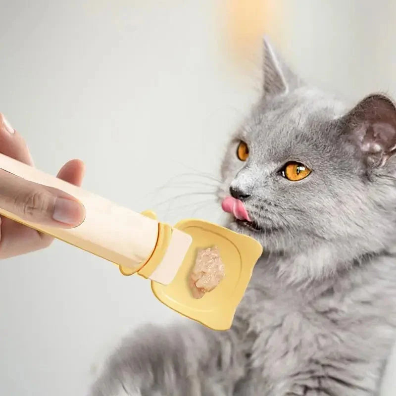 Cat Treat Spoon Squeeze Dispenser Comfortable Grip
