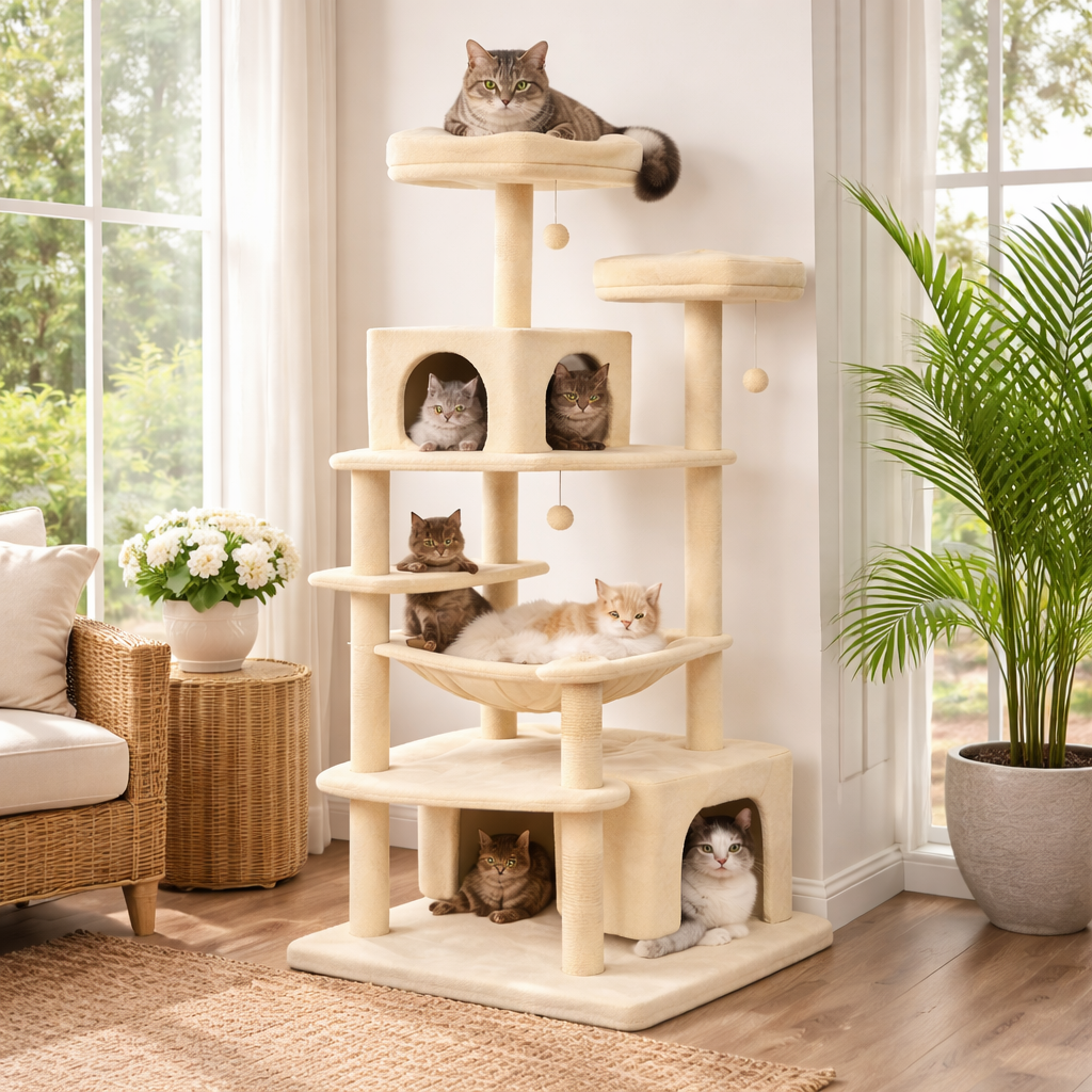 Cat Tree Multi-Level 21 Inch Condo & Sisal Posts