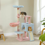 Cat Tree Multi-Level Flower Design Sisal Scratching Posts