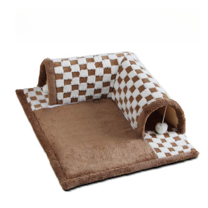 Cat Tunnel Bed 2-in-1 Plush Removable & Machine-Washable Cover