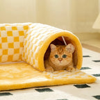 Cat Tunnel Bed 2-in-1 Plush Removable & Machine-Washable Cover