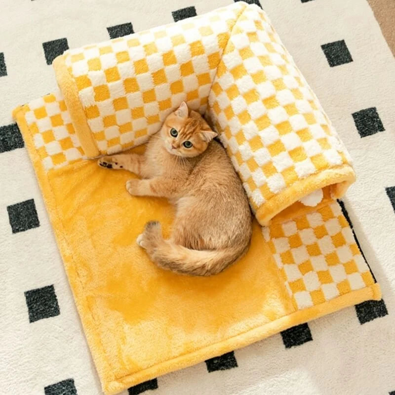 Cat Tunnel Bed 2-in-1 Plush Removable & Machine-Washable Cover