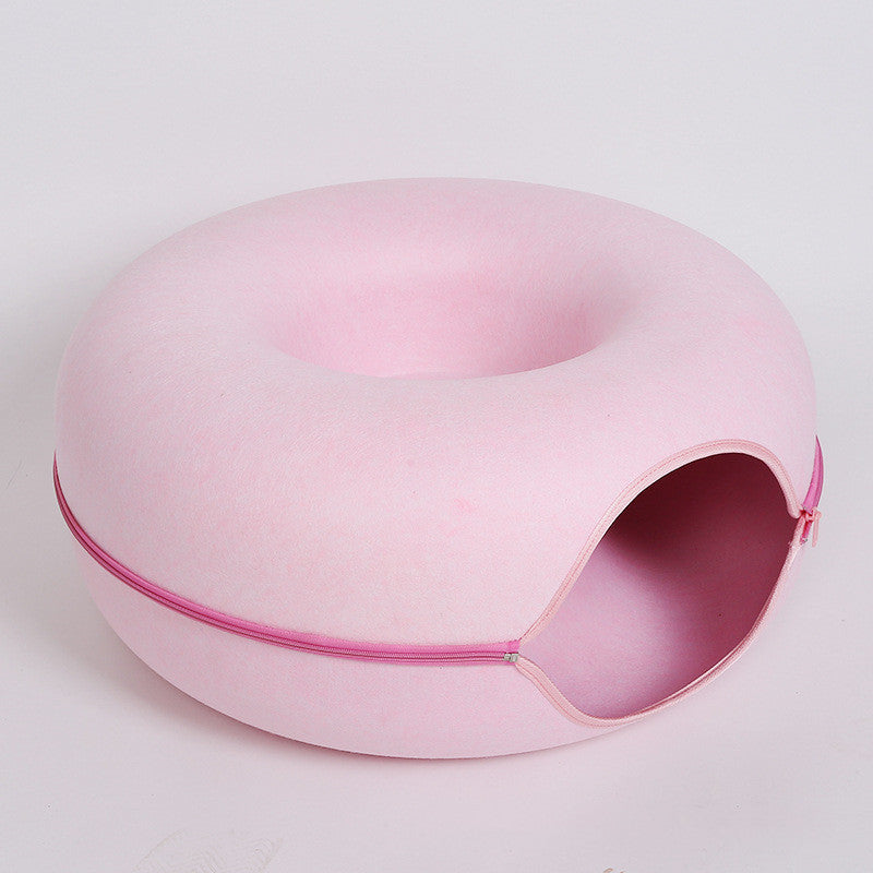 Cat Tunnel Bed Dual-Use Felt Removable Washable Cover