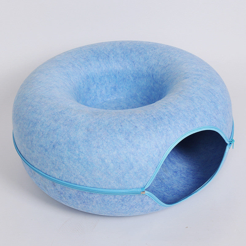 Cat Tunnel Bed Dual-Use Felt Removable Washable Cover