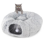 Cat Tunnel Bed Plush & Foldable 25.6 Inch