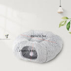 Cat Tunnel Bed Plush & Foldable 25.6 Inch