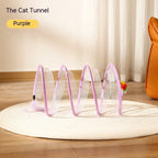 Cat Tunnel Collapsible Steel Wire Built-In Toys