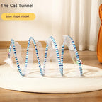 Cat Tunnel Collapsible Steel Wire Built-In Toys