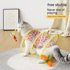 Cat Tunnel Collapsible Steel Wire Built-In Toys