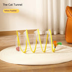 Cat Tunnel Collapsible Steel Wire Built-In Toys