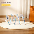 Cat Tunnel Collapsible Steel Wire Built-In Toys