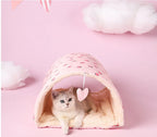 Cat Tunnel Foldable Litter-Catching With Nest
