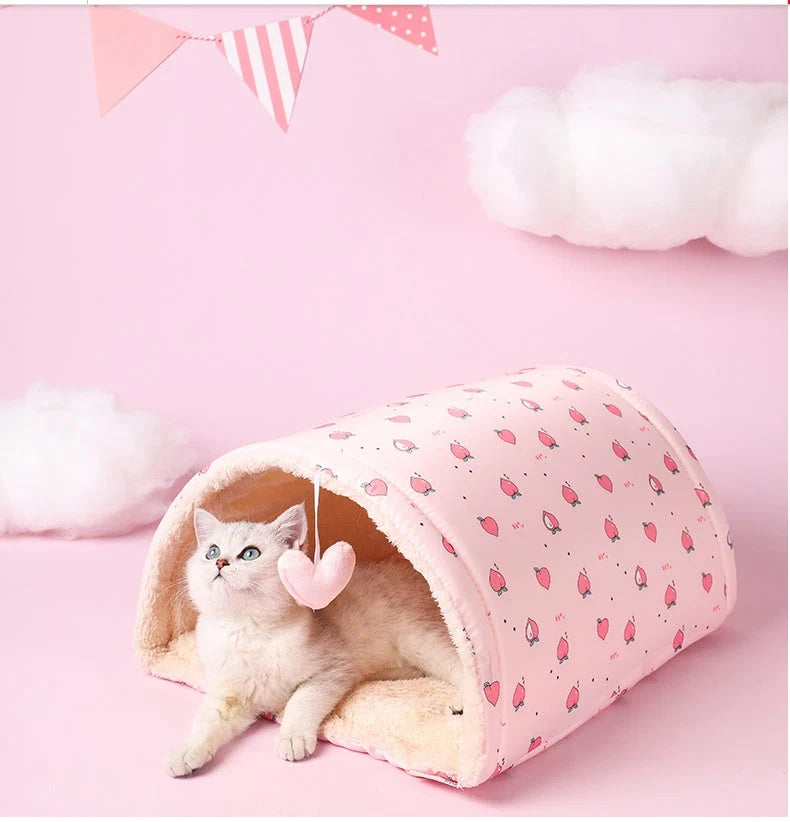 Cat Tunnel Foldable Litter-Catching With Nest