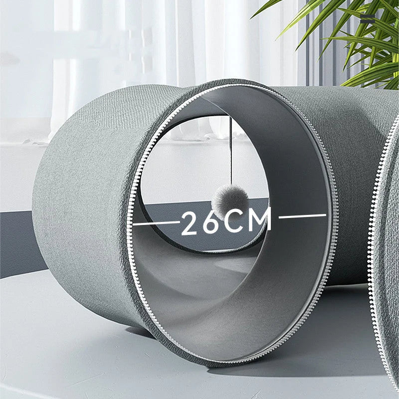 Cat Tunnel Foldable Washable Silk & Suede